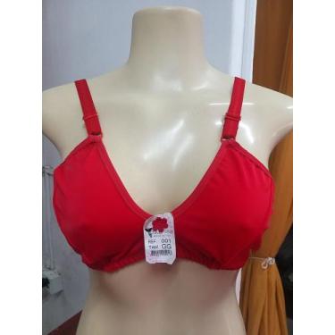 Imagem de sutiã sem bojo vermelho GG - Sarah modas