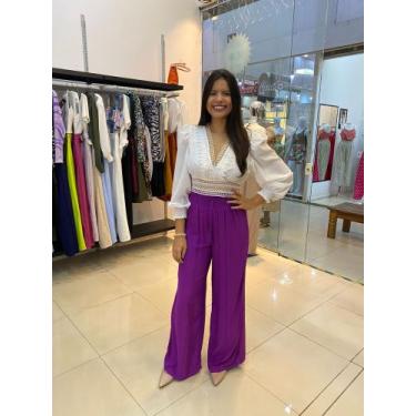 Imagem de Calça de linho pantalona - Stmoda