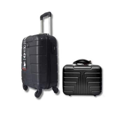 Imagem de Kit bordo 10kg 55x25x35 mala + frasqueira 20 polegadas - Trip , Preto