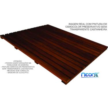 Imagem de Deck De Madeira Box Banheiro Capacho 115x104 cm NeonX Pintado, Osmocol