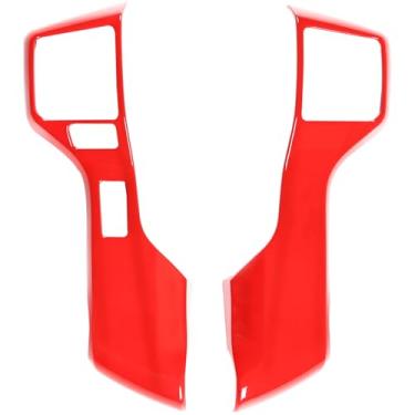 Imagem de Aunginsy Capa de acabamento de painel de botão de direção de controle central compatível com Toyota Tacoma 2011-2015 Sequoia 2014-2020, painel de direção do console central adesivo protetor de moldura