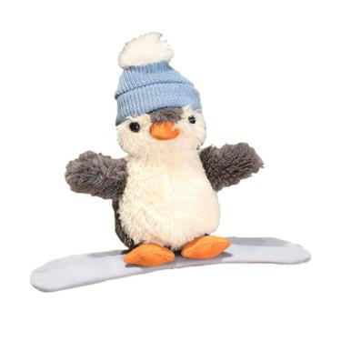 Imagem de Boneca de pinguim de esqui de brinquedo de pelúcia de 11 cm — pinguim de pelúcia