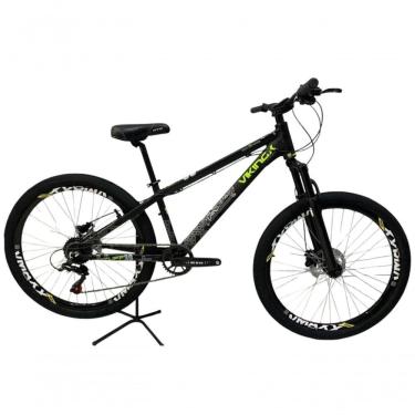 Imagem de Vikingx Tuff 30 Preto Amarelo Whelling Single Freio Hidraulico Vmaxx Liso Com Suspenão Mecanica