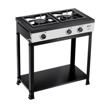 Imagem de Fogão A Gás Semi Industrial Com 2 Bocas Alta Pressão Potente E Resiste