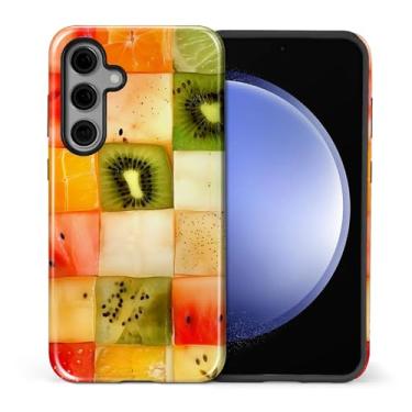 Imagem de Yuning419 Capa compatível com Samsung Galaxy S24 [compatível com MagSafe] Capa rígida híbrida de 2 camadas, capa magnética protetora à prova de choque, bandeja de frutas