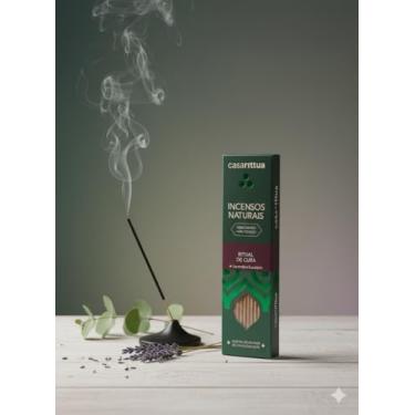Imagem de Casa Rittua Incensos Naturais Ritual de Cura, Lavanda e Eucalipto, Varetas de Incenso sem Carvão, não Tóxico