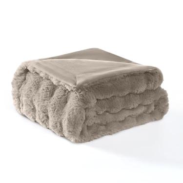 Imagem de Modern Threads Cobertor de pele sintética de coelho resistente à água para cães e gatos – protetor ultramacio para sofá, cama e caixa, marrom 127 x 152 cm