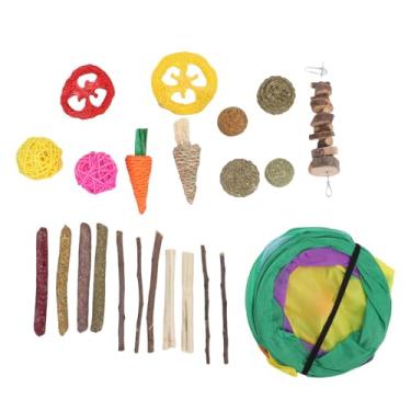 Imagem de Tnfeeon Cobaia Brinquedos Túnel Esconderijo Gaiola Acessórios Mastigar Brinquedos para Hamster Coelho Furão Rato Chinchila Ouriço Enriquecimento Cercadinho Tédio