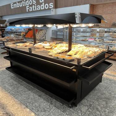 Imagem de Mesa Aquecida Self Service Suprema Ef272 Frilux Mesa Térmica Preta 220V