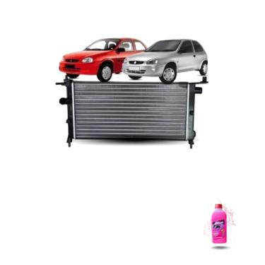 Imagem de Kit Radiador GM Corsa 1.0 1.6 8V S/AR 94> com Aditivo Visconde RV Extra Rosa