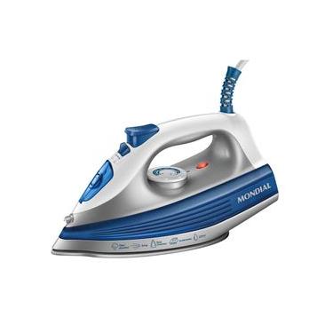 Imagem de Ferro a Vapor Mondial Branco e Azul 1200W FVN-01-BL