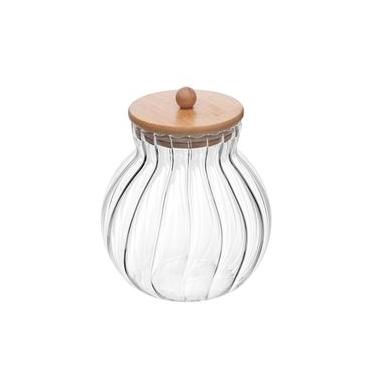Imagem de Porta Mantimentos de Vidro com Tampa de Bambu Classic 450ml - Wolff