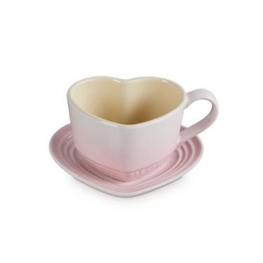Imagem de CANECA LE CREUSET FORMATO DE CORAÇÃO COM PIRES EM CERÂMICA 220ML SHELL PINK 80311227770013 Shell Pink