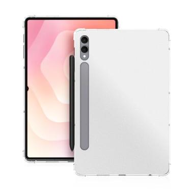 Imagem de Capa para Samsung Galaxy Tab S11 Ultra de 14,6 polegadas – Capa protetora de TPU branco transparente com airbag de quatro cantos, design à prova de choque, capa fina e transparente antiarranhões para