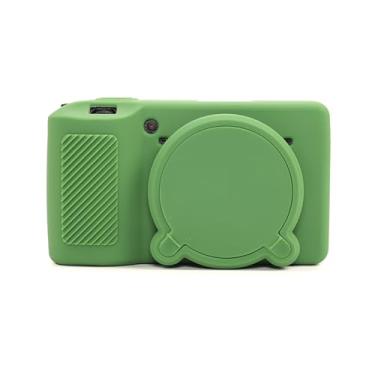 Imagem de Capa para câmera GR IIIx GR III, capa protetora de silicone macio ultrafina e leve para câmera Ricoh GR IIIx GR III GR3x GR3 com capa de lente removível (verde)
