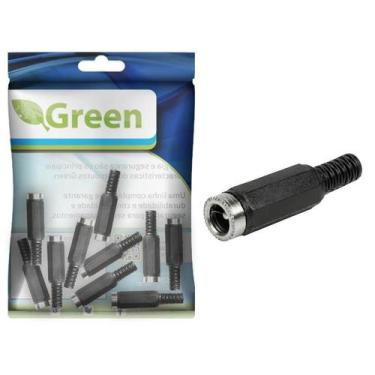 Imagem de 10X Peças Plug P4/J4 Fêmea 2.1 X 5.5X9Mm Com Rabicho - Green