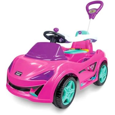 Imagem de Carrinho de Passeio Infantil MC Laren Rosa | Andador, Empurrador com Proteção, Haste Removível, Anel de Proteção, Pedal com Eixo de Aço