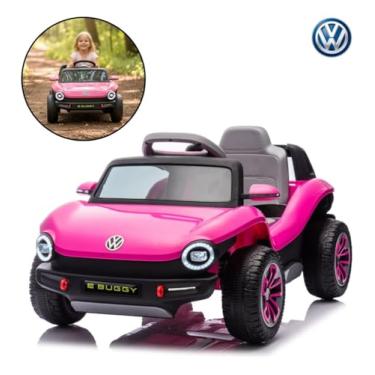 Imagem de Mini Carro Elétrico Infantil 12v Volkswagen Buggy Rosa - BW432RS