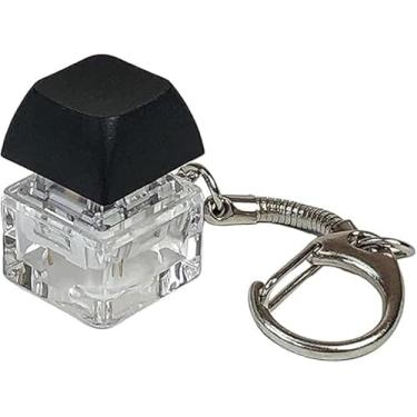 Imagem de GOUDOGEDC Keyboard Fidget Keychain, Light Up Decompression Finger Keyboard, Stress Relief Finger Keyboard Keychain