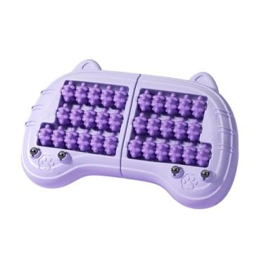 Imagem de Fenteer Rolo de massagem para os pés com suporte para o arco plantar, roda de massagem muscular profunda, rolo para fáscia plantar, Roxo