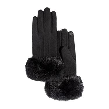 Imagem de Luvas de Inverno para Mulheres com Tela Tática Impermeáveis ao Vento Macias Quentes Pelúcia Falsa Corrida Ciclismo Bikin