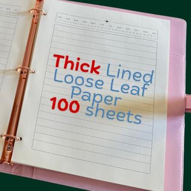 Imagem de DAILY RITMO Refil de papel de folha solta com 3 furos para fichário quadriculado de 3 anéis | Páginas de anotação para anotação de listas de anotações, papel creme espesso 100 g/m² 12,2 kg, carta dos