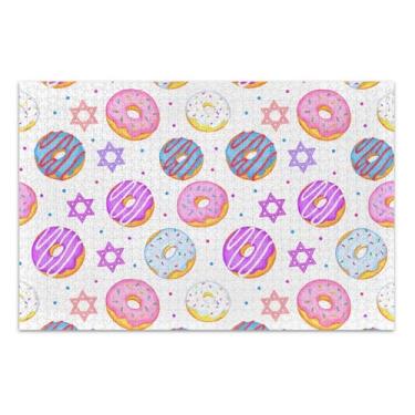 Imagem de Quebra-cabeças coloridos com estampa de estrelas Donuts para adultos, 1000 peças, jogo de brinquedo, arte personalizada, cenas de outono, presentes de elefantes brancos, 75 x 40 cm