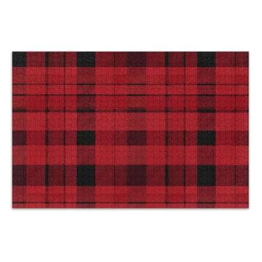 Imagem de Quebra-cabeça adulto 500 peças presentes de tecnologia de jogo clássico vermelho preto xadrez sólido cena de outono família brinquedo artístico, 50 x 37 centímetros