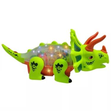 Imagem de Dinossauro Tricerátops Bate e Volta com Movimento Luz e Som, Brinquedo Infantil Divertido, Premium, Felix Magazine