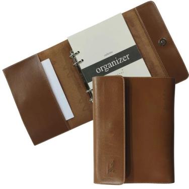 Imagem de Pasta Executiva Agenda Em Couro Fichário Com Refil Organizer A5 Raffai