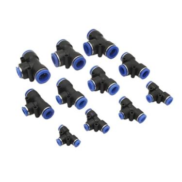 Imagem de AHGDDA Conectores de ar PE 4 mm, 6 mm, 8 mm, 10 12 mm, encaixe pneumático, conector de tubo de mangueira de água de 3 vias, tubo de plástico (PE-14 mm)