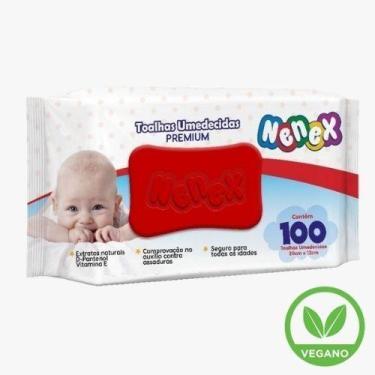 Imagem de Toalhinhas Lenços Umedecidos Premium VEGANO com 100 Unidades - Nenex
