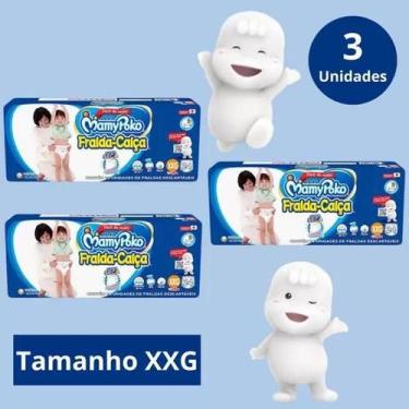 Imagem de Fralda Calça Mamypoko Super Seca Azul 3 Pacotes Tamanho XXG 24 Unidade