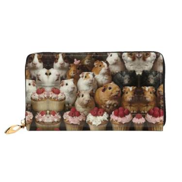 Imagem de XLLingL Carteiras de cartão de crédito impressas, bolsas longas de couro femininas, carteiras com zíper, carteira de viagem simples