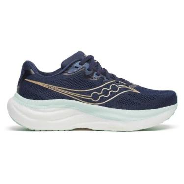 Imagem de Saucony Tênis feminino Ride 19, Azul-marinho/Aqua, 11 Wide