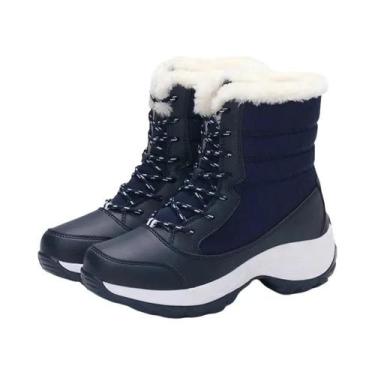 Imagem de Botas De Inverno Impermeáveis Para Mulheres Com Salto Plataforma Quent
