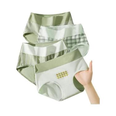 Imagem de Calcinhas Modeladoras De Cintura Alta plus Size Para Mulheres 4PCS Rou