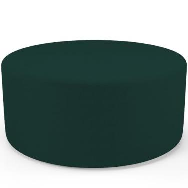 Imagem de Puff Redondo Orgânico para Living 90cm Lola W01 Bouclê Verde - Lyam Decor