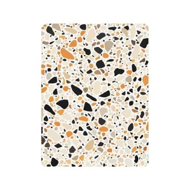 Imagem de xigua Lençol de berço de algodão com design Terrazzo, para meninas e meninos, macio e respirável, adequado para berço padrão e cama de criança pequena