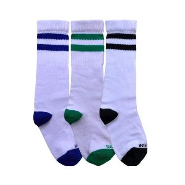 Imagem de Kit 3 Pares Meia Cano Longo 3/4 Cool Escola Órtese Cor:114Tamanho:25-2