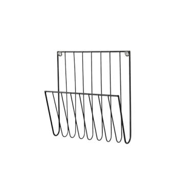 Imagem de Escritório Porta-revistas de parede, porta-arquivos, organizador correspondências ferro, porta-jornais para pastas cartas Organizador de mesa(Preto)