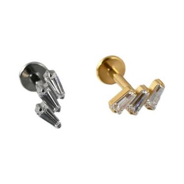 Imagem de Piercings De Titânio Puro Para Lábio, Orelha (Hélice, Tragus, Cartilag