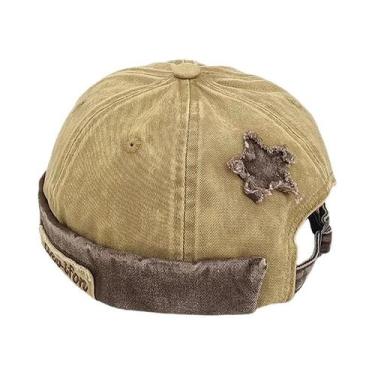 Imagem de Boné Docker Unissex Estilo Vintage Com Efeito Lavado, Sem Aba, Ajustáv