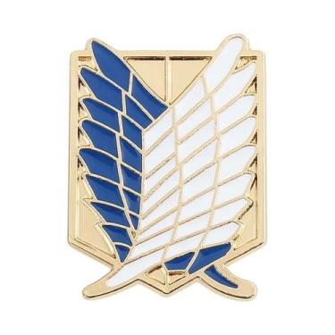 Imagem de Broche De Esmalte Attack on Titan Anime Eren Jaeger Mikasa Ackerman - 
