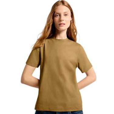 Imagem de Blusa Manga Curta Hering Super Cotton Feminina 4H1V, Verde escuro, M