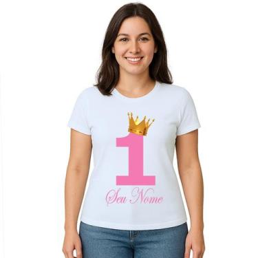 Imagem de Camiseta Coroa Princesa Princesinha Personalizada - Use P4, Branco, Ba
