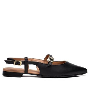 Imagem de Sapatilha Feminina Vizzano Slingback Pelica Preto, Preto, 38