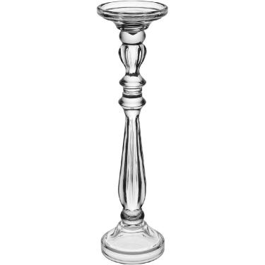 Imagem de CASTIÇAL DECORATIVO PORTA VELA HOME&CO VIDRO 38x10x10cm TRANSPARENTE