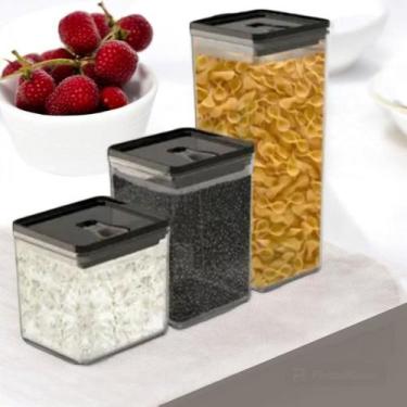 Imagem de Kit Organizador de Alimentos Conjunto Hermético Dubai 5 Litros Sortido