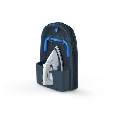 Imagem de Joseph Joseph Tábua de passar roupa dobrável Pocket Plus para mesa compacta, preto/azul